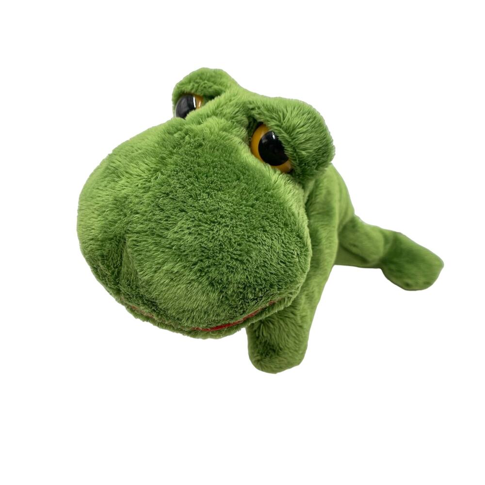 12" Animal Junction Russ Bennet Frog Plush Green Laying Stuffed Animal Target